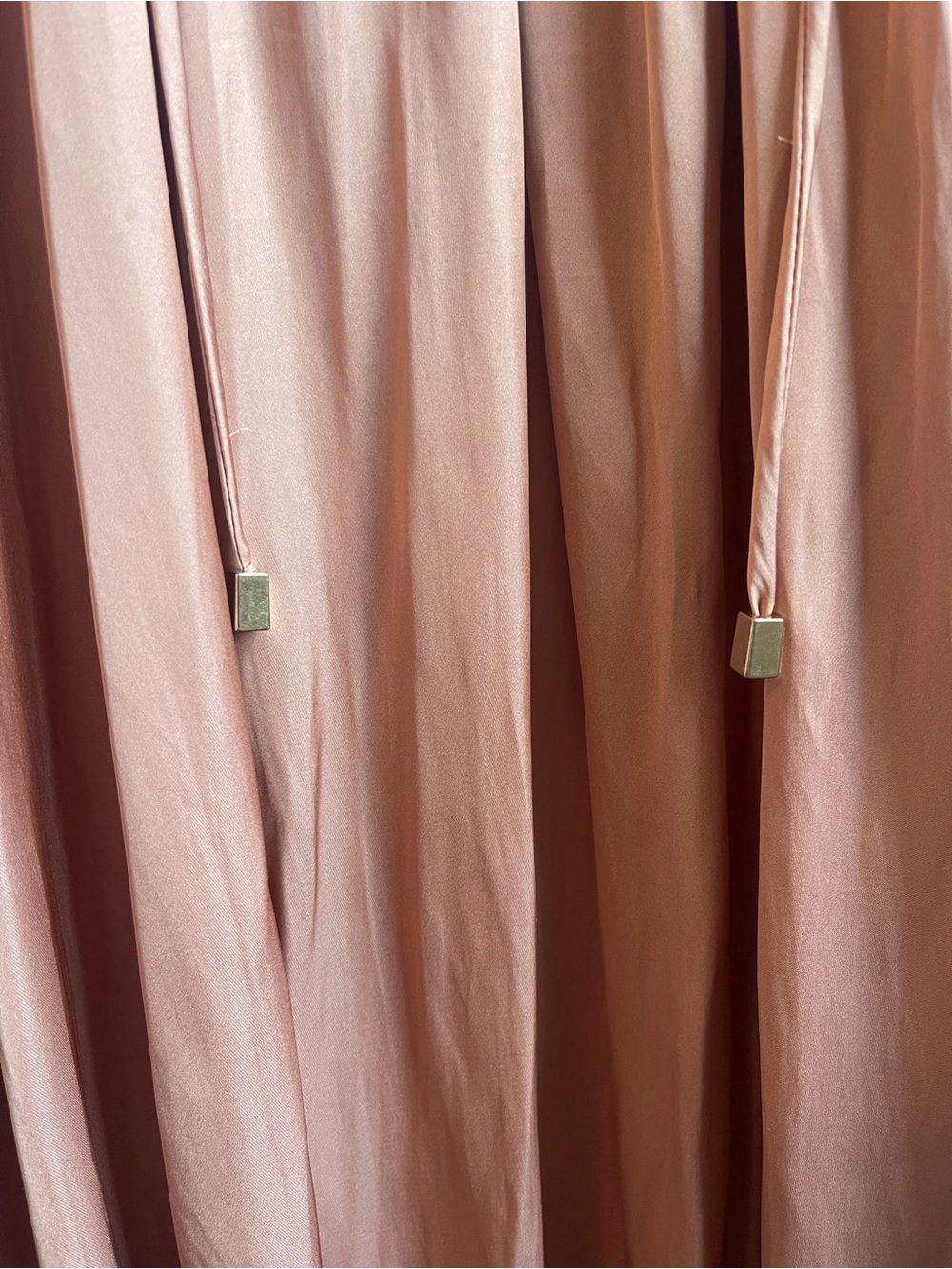 Zara Rosewood Satin V-Neck Midi Dress - Picture 5 of 5